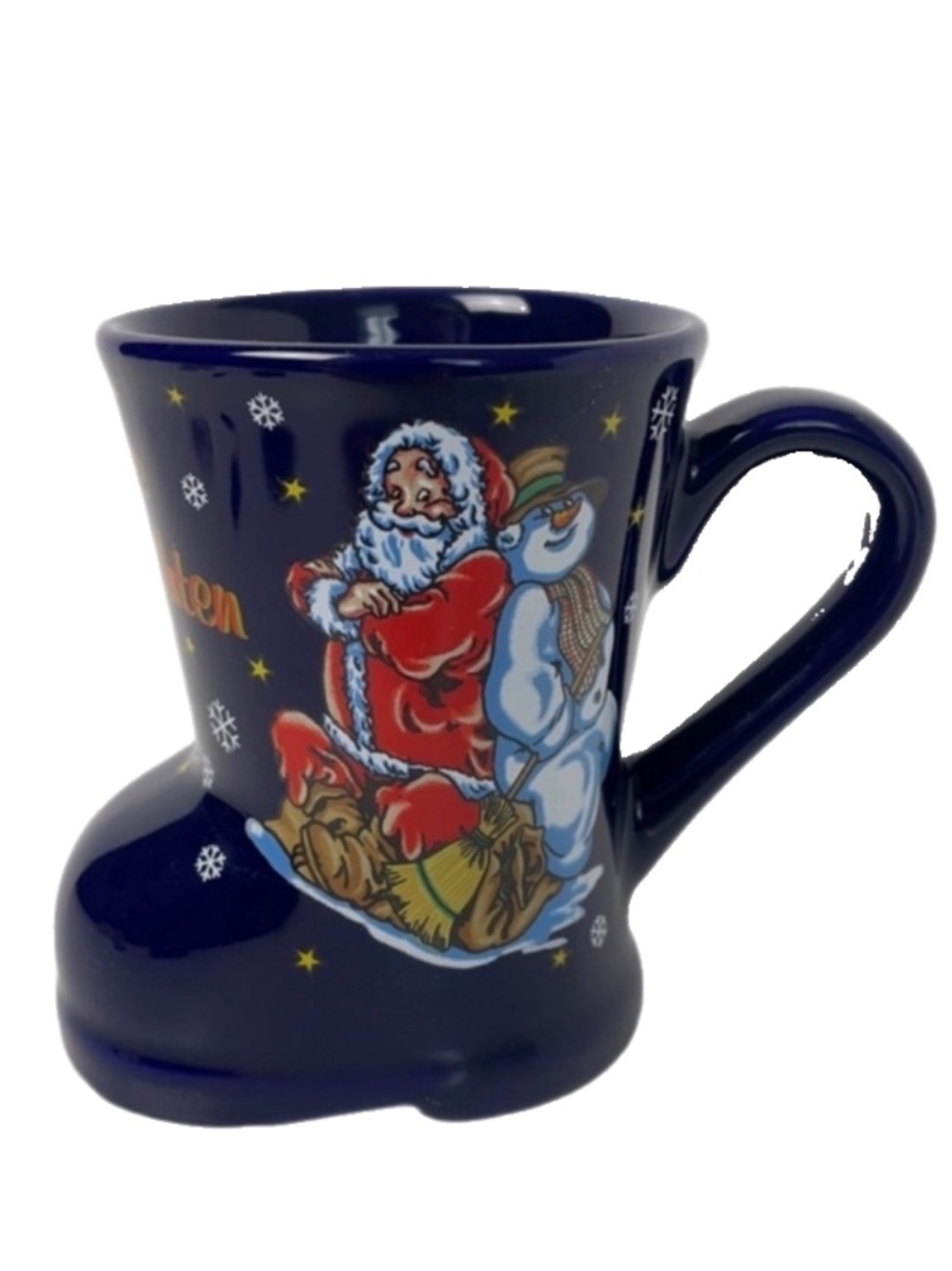 Mint Van Well Wellco Design Germany Frohe Weihnachten Merry Christmas Boot Mug